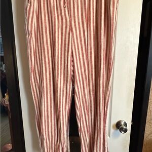 Old Navy Red and White Striped Pants